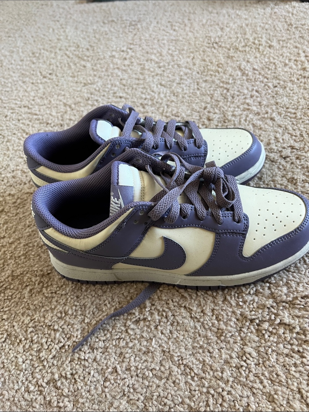 Nike Dunk Low - Lavender and White Low-Top Sneakers - Picture 2 of 7